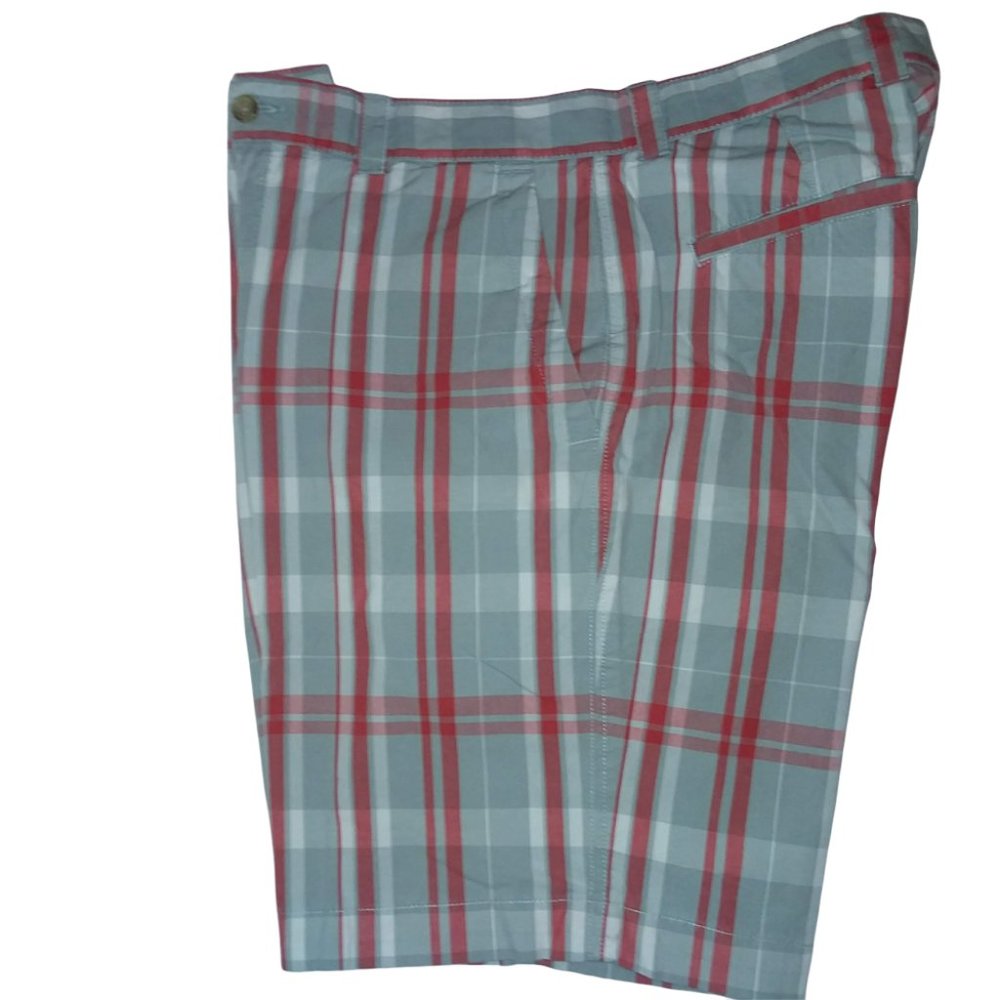 Callaway C-Tech Golf Shorts Gray/Red Plaid 32